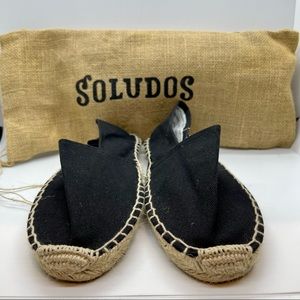 Soludos Dali Espadrille Flat | Black | Women’s Size 39 EU/US 8 | eco-friendly